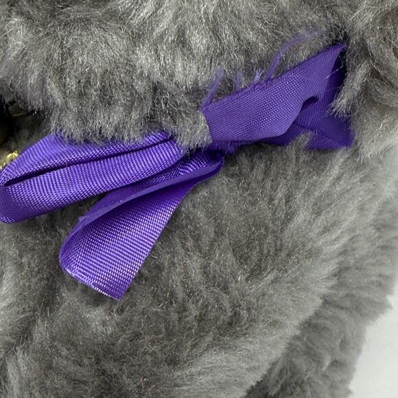 Vintage Dralon Elephant Plush 1950s-1970s German Made Glass Eyes Gray Soft Toy - Picture 5 of 16